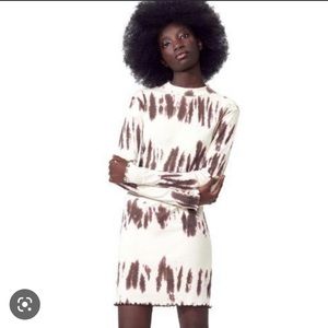 Zara tie die turtleneck dress! NWT.
